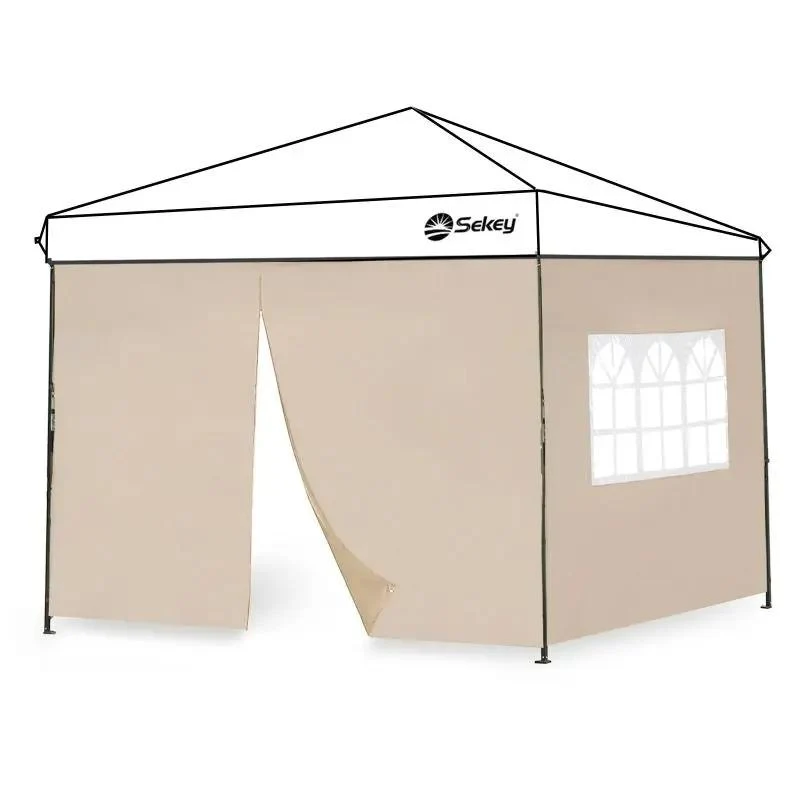 Sekey 3×3m Seitenwand für Pavillon, 2er Set, mit Reißverschlussv und Fenster