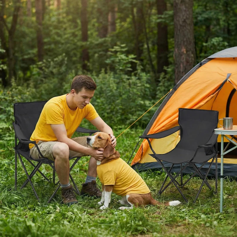 Sunula faltbarer Campingstuhl, ultraleicht, 1,65 kg, mit Getränkehalter, Tragetasche, kompakt klappbar, ideal für Camping, Garten und Ausflüge