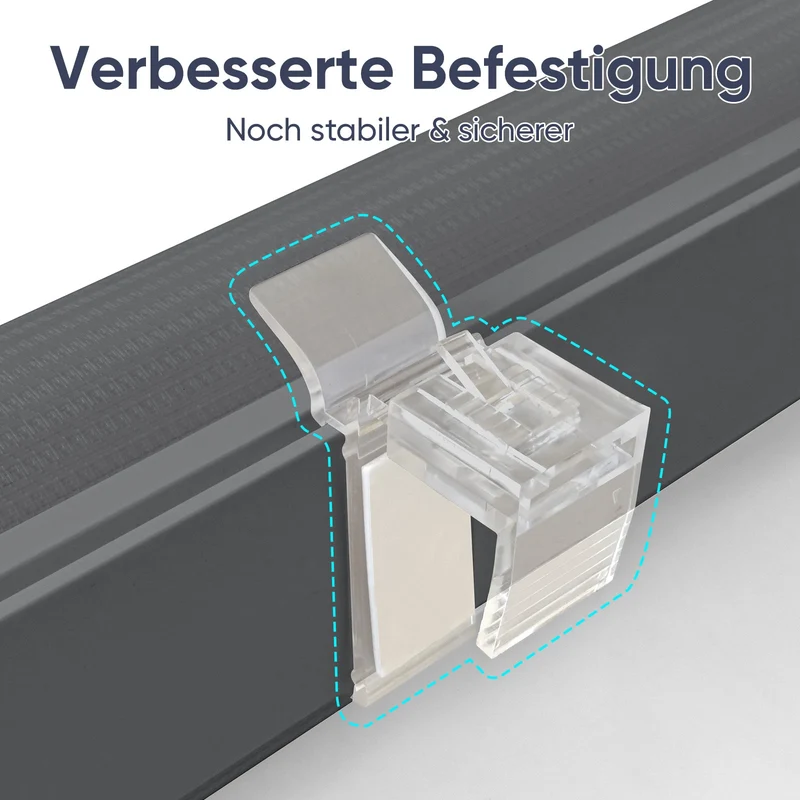 Sekey Schnurloses Doppelrollo Klemmfix - Grau - Duo Rollo ohne Bohren für Fenster & Türen