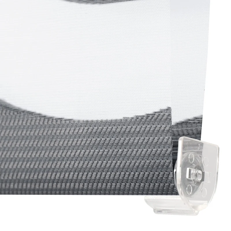 Sekey Doppelrollo Wellenmuster Duo-Rollo Klemmfix ohne Bohren - Lichtdurchlässig & Blickdicht, Fensterrollo für Wohnzimmer, Schlafzimmer & Büro