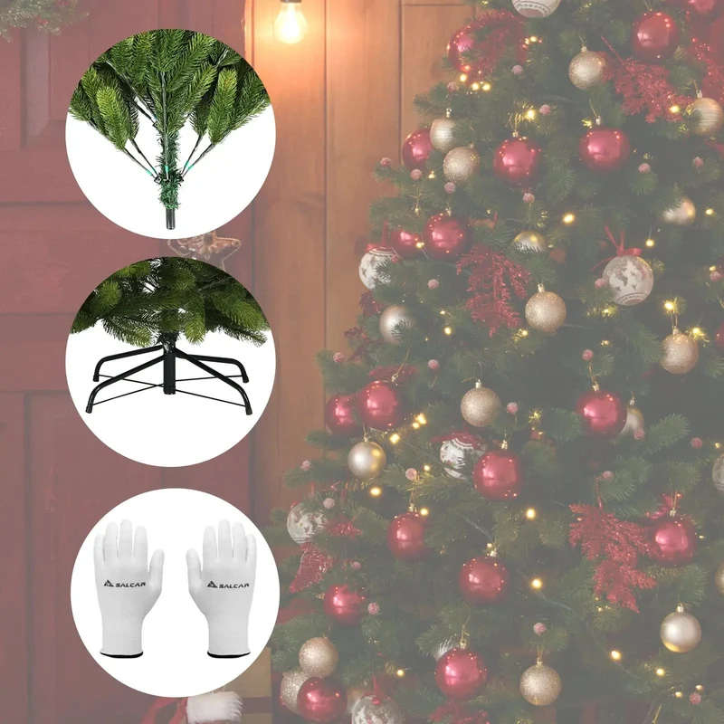 Salcar 180/210/240cm Künstlicher Weihnachtsbaum, Nordmanntanne, mit 762/1080/1576 PE Spitzen