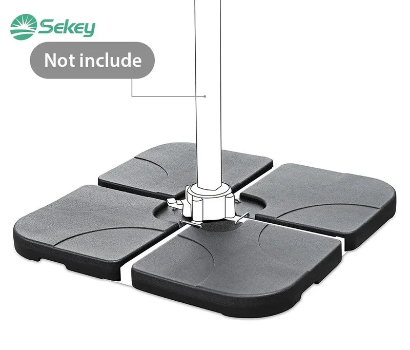 Sekey 4-teilig Schirmgewicht für Ampelschirm, befüllbar bis 80 kg