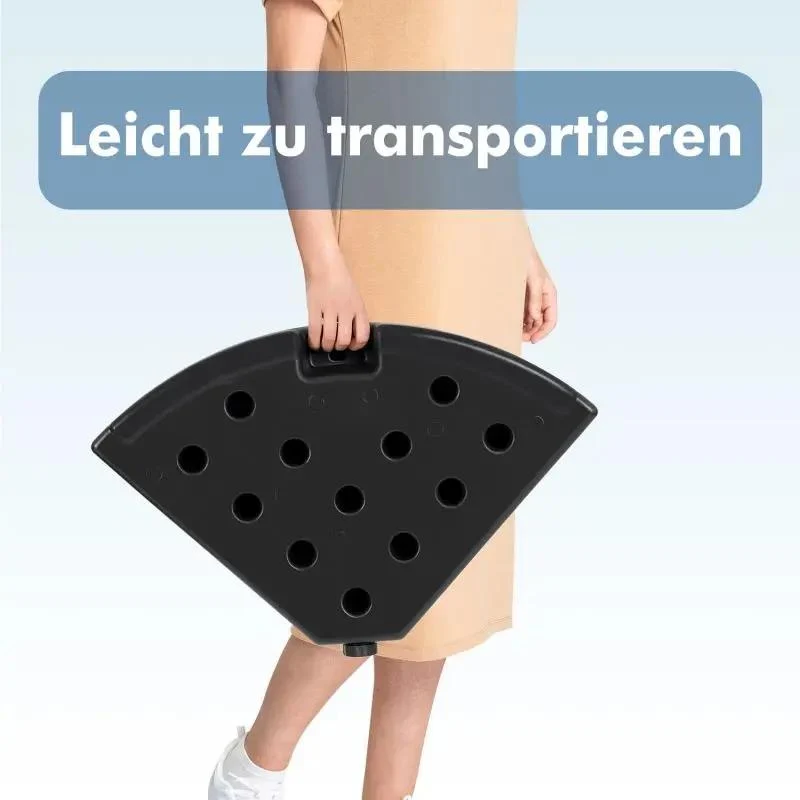 Sekey 4-teilig Schirmgewicht für Ampelschirm, befüllbar bis 76 kg