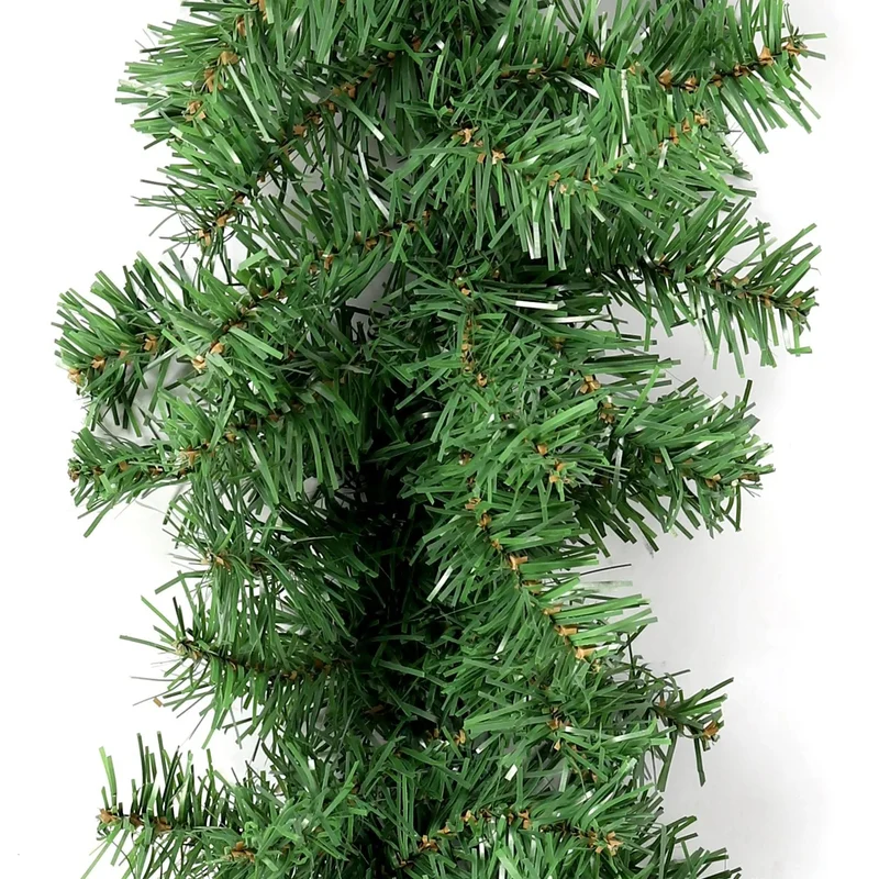 Salcar Weihnachtsgirlande künstlich Grün PVC – 3m/5m/10m, Realistische Tannengirlande für Innen & Außen, Dekoration für Tür, Kamin & Weihnachtsbaum