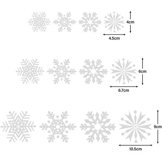 Salcar 100 St. Schneeflocken Fensteraufkleber