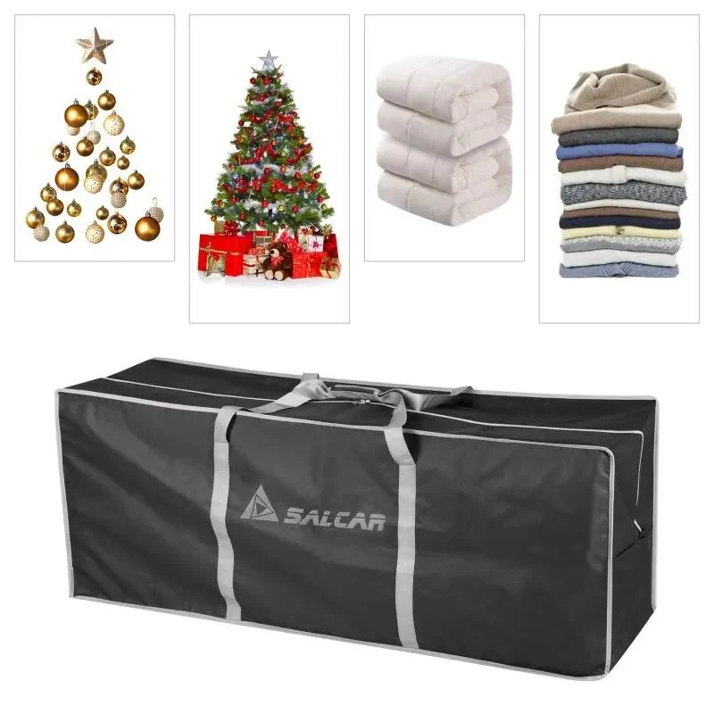 Salcar Große Weihnachtsbaum Aufbewahrungstasche, 130 * 40 * 50 cm Reisetasche Reißfeste Aufbewahrungstasche für Weihnachtsschmuck, Kleidung