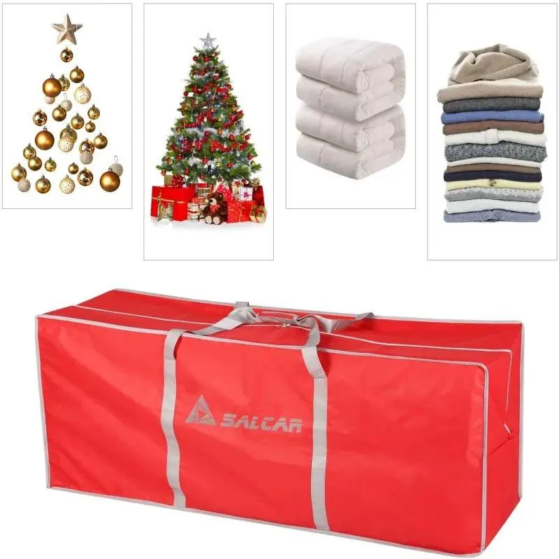 Salcar Große Weihnachtsbaum Aufbewahrungstasche, 130 * 40 * 50 cm Reisetasche Reißfeste Aufbewahrungstasche für Weihnachtsschmuck, Kleidung