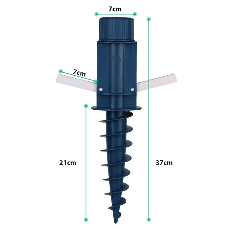 Sekey 22 mm - 32 mm Bodenhülse für Sonnenschirm, mit klappbaren Griffen und Aufhängehaken