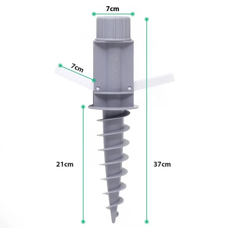 Sekey 22 mm - 32 mm Bodenhülse für Sonnenschirm, mit klappbaren Griffen und Aufhängehaken