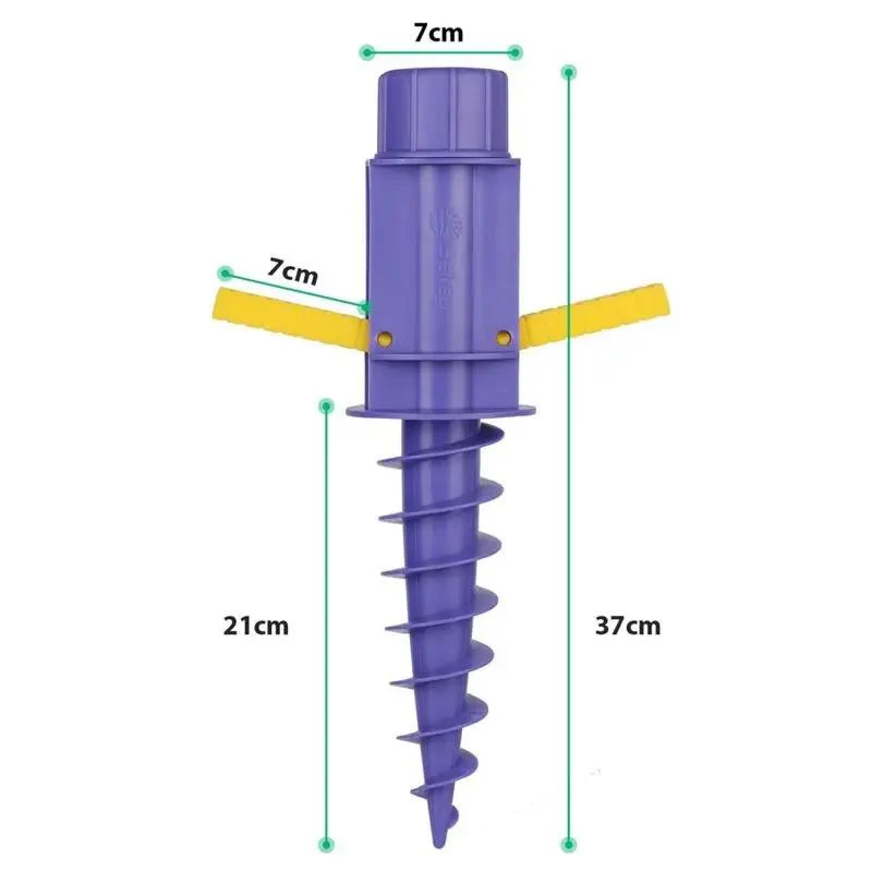 Sekey 22 mm - 32 mm Bodenhülse für Sonnenschirm, mit klappbaren Griffen und Aufhängehaken