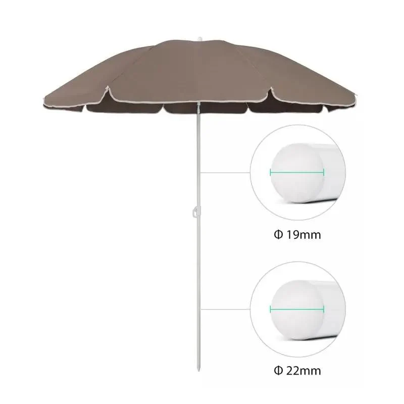Sekey 160 cm Strandschirm mit Schutzhülle, Sonnenschutz UV25+