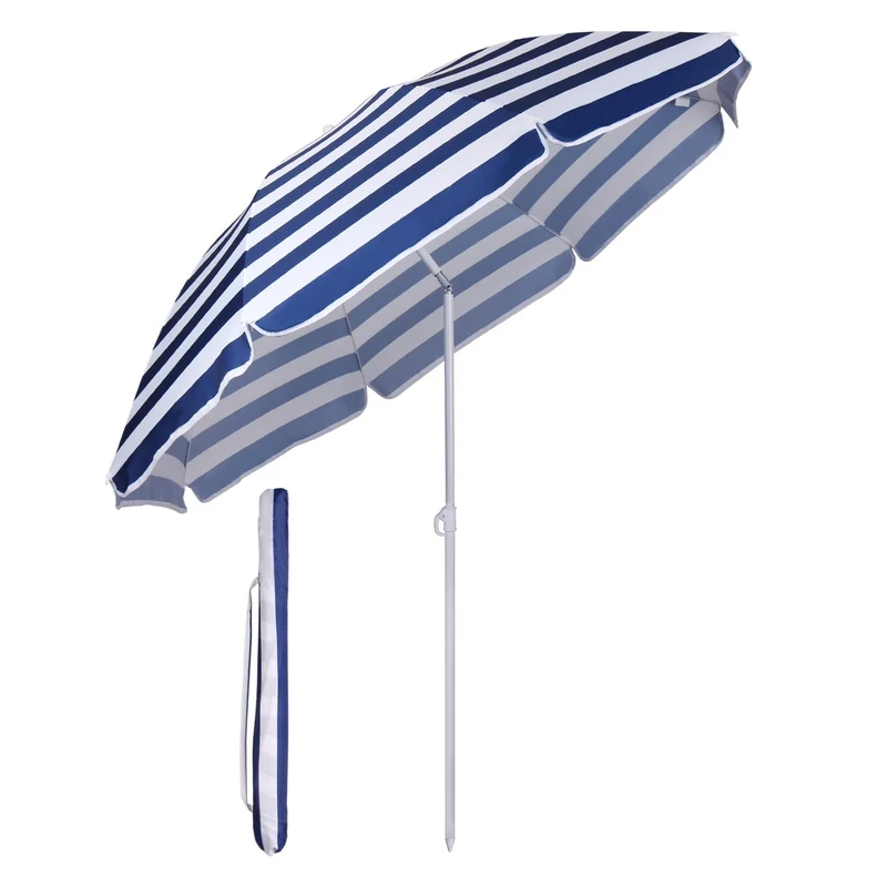 Sekey 160 cm Strandschirm mit Schutzhülle, Sonnenschutz UV25+