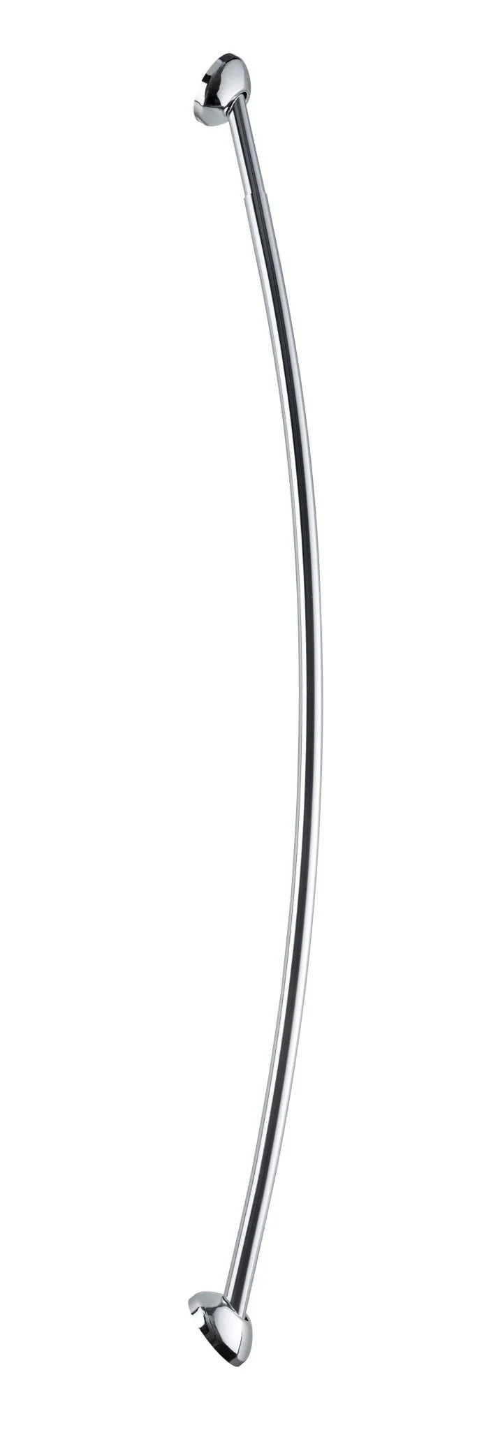 Duschvorhang-Stange ⌀ 25 mm gebogen für mehr Platz Chromfarben 125 - 220 cm