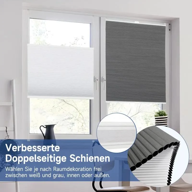 Sekey Wabenplissee ohne Bohren, zweifarbig, wendbar