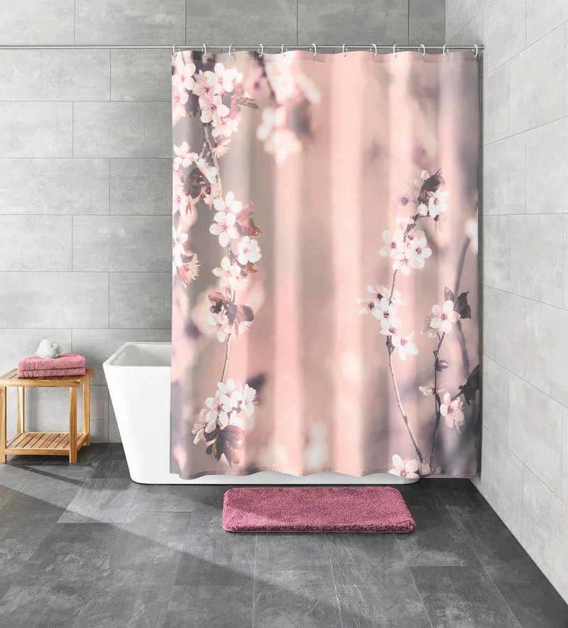 Duschvorhang Textil BLOSSOM Nelke 180 x 180 cm