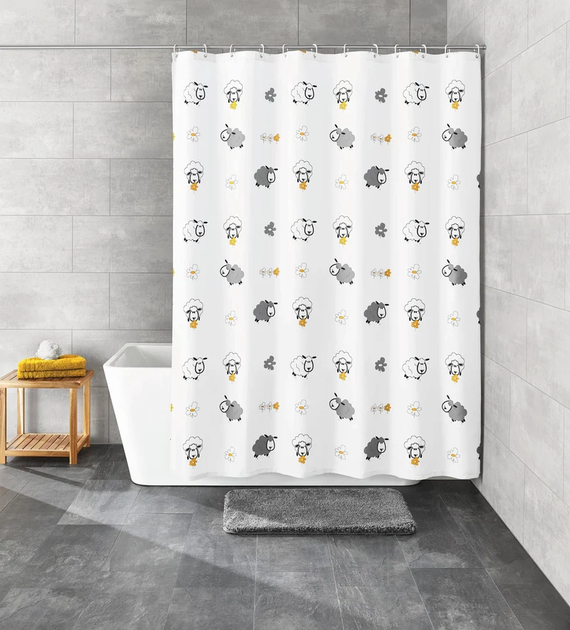 Duschvorhang Textil SHEEP Multicolor 180 x 200 cm