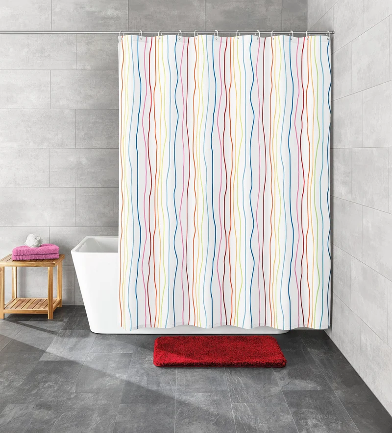 Duschvorhang Textil JOLIE Multicolor 120 x 200 cm