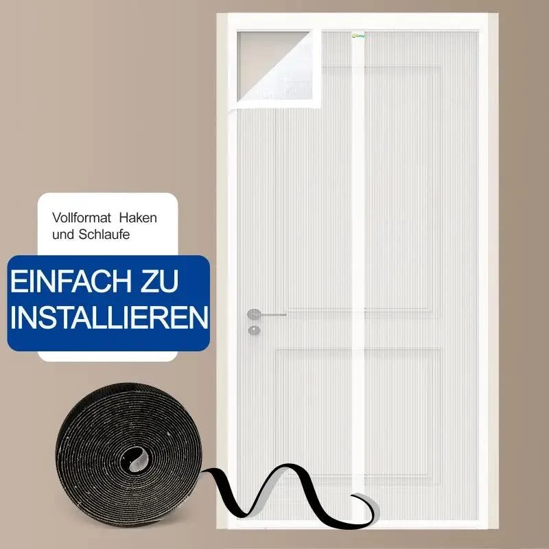 Sekey Kratzfest Magnet Fliegengitter Tür aus Polyester, Weiß