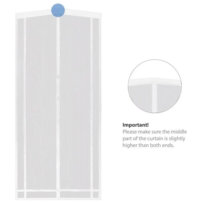 Sekey Zuschneidbar Magnet Fliegengitter Tür aus Polyester, Weiß