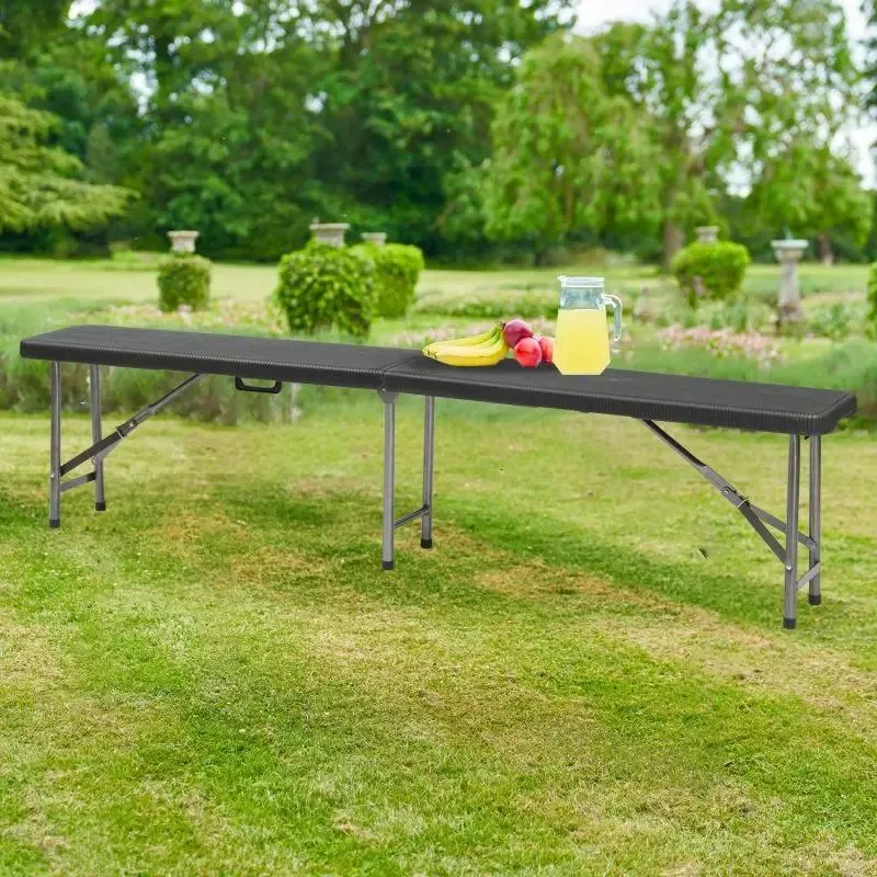 Sekey 180 cm Klappbar Gartenbank mit Tragegriff, bis 200kg Belastbar
