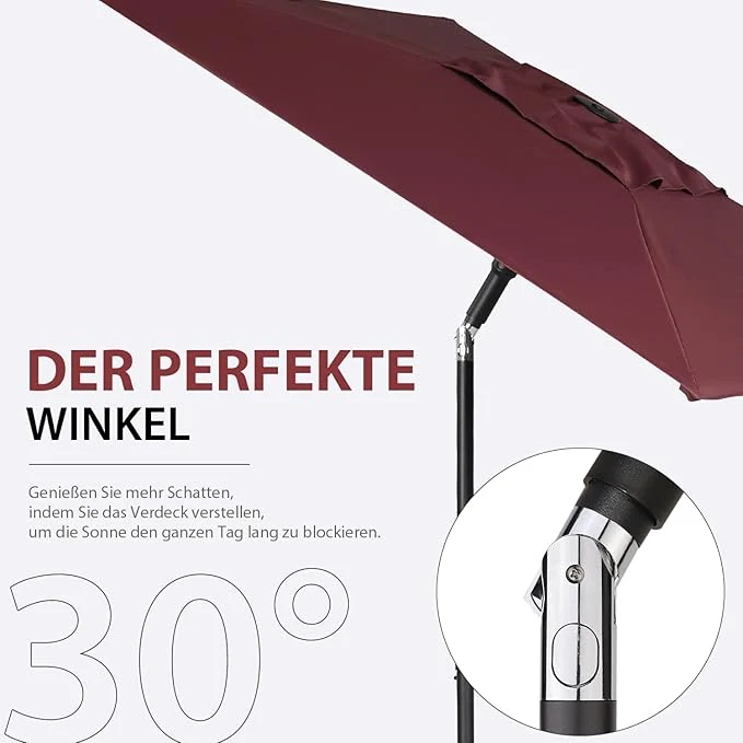 Sekey 180 x 130 cm Balkonschirm Rechteckig, Sonnenschutz UV50+