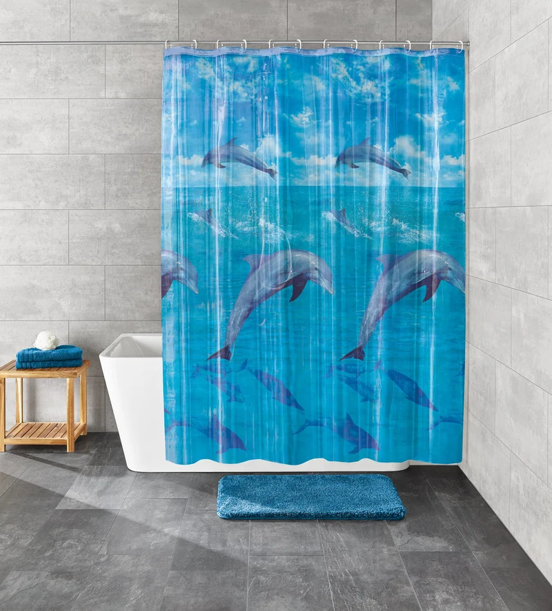 Duschvorhang PEVA DOLPHIN Multicolor 180 x 200 cm
