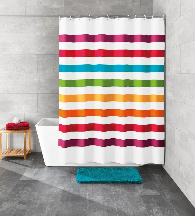 Duschvorhang Textil SELECT Multicolor 180 x 200 cm