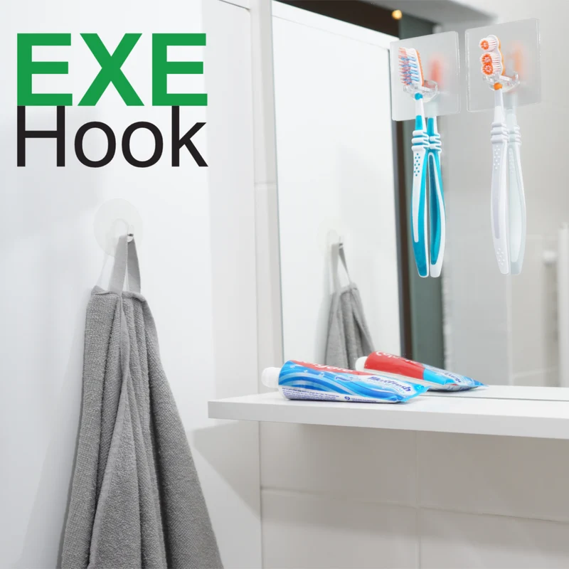 EXE-Hook Wandhaken S 4Kg rund klar (4er Set)