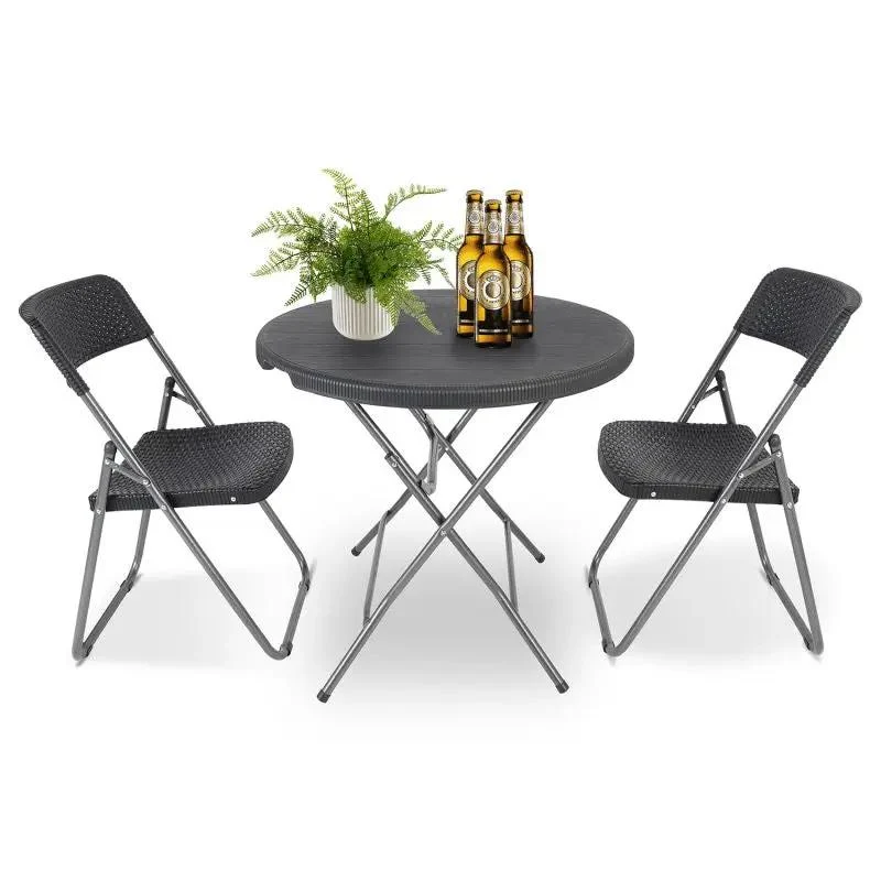 Sekey 3-teilig Balkonset, 2 Klappstuhl und Klapptisch, OF5