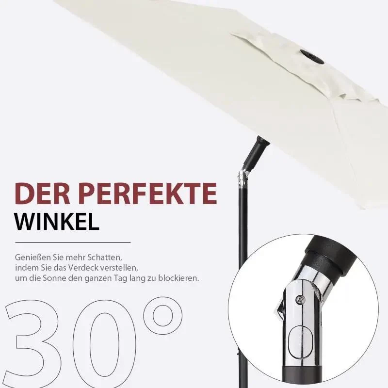 Sekey 200 x 125 cm Balkonschirm Rechteckig mit Balkongeländer, Sonnenschutz UV50+