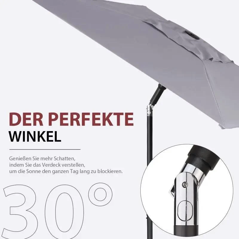 Sekey 200 x 125 cm Balkonschirm Rechteckig mit Balkongeländer, Sonnenschutz UV50+