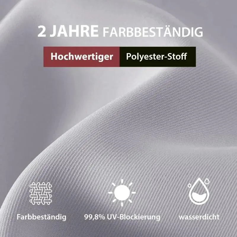 Sekey 200 x 125 cm Balkonschirm Rechteckig mit Balkongeländer, Sonnenschutz UV50+