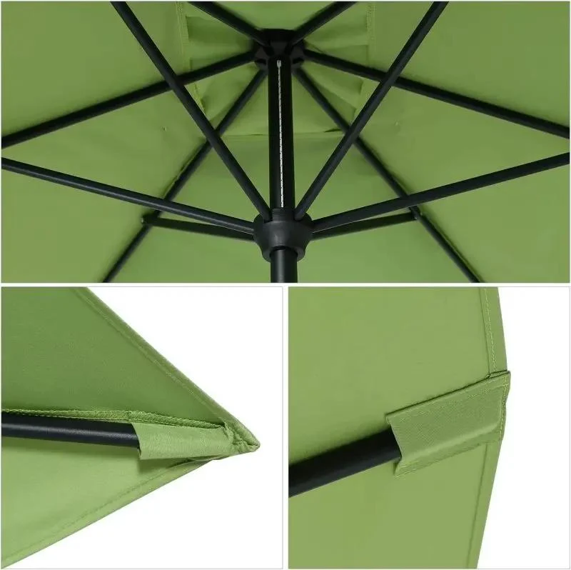 Sekey 210 x 140 cm Alu Sonnenschirm mit Kurbel, Sonnenschutz UV50+