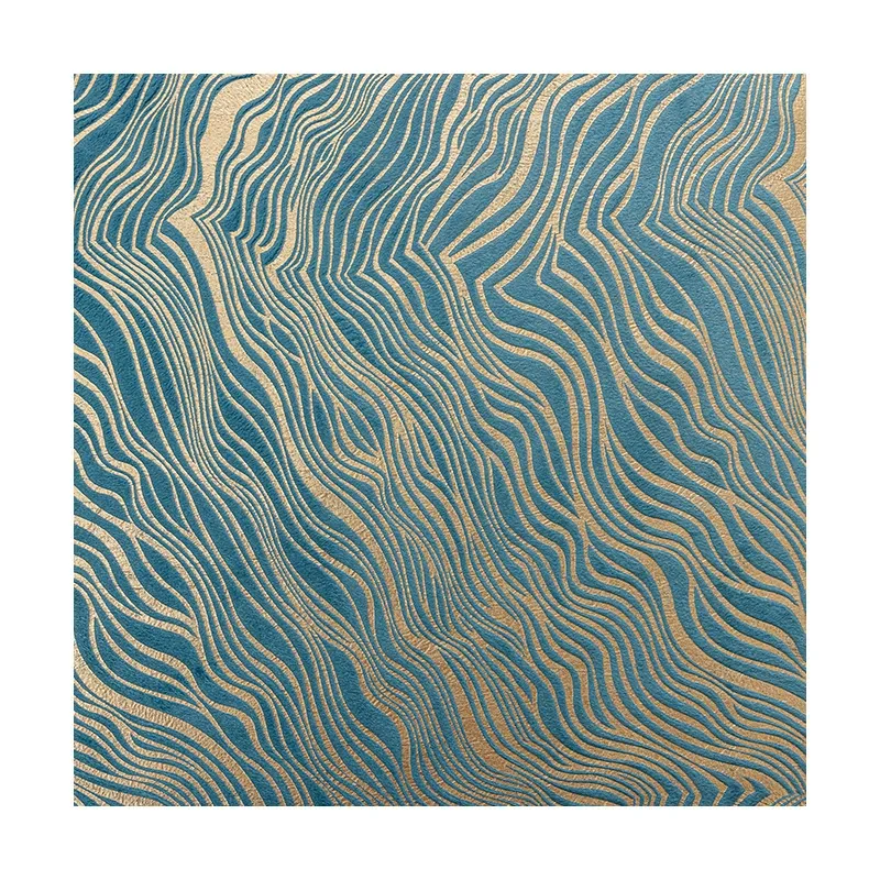 Blauer Vorhang mit goldenen Linien