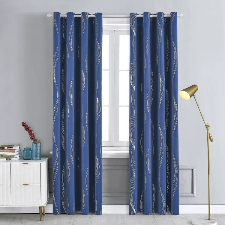 Trendiger marineblauer Vorhang