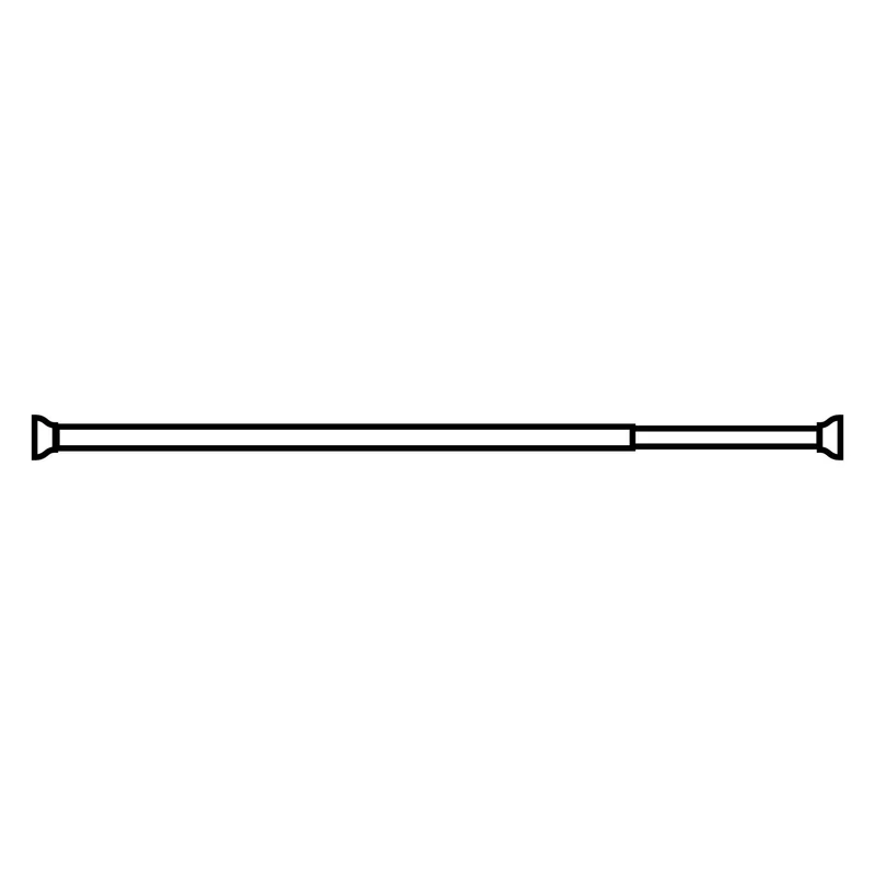 Duschvorhang-Federstange ⌀ 21 mm mit Struktur Chromfarben 75 - 125 cm Teleskopstange