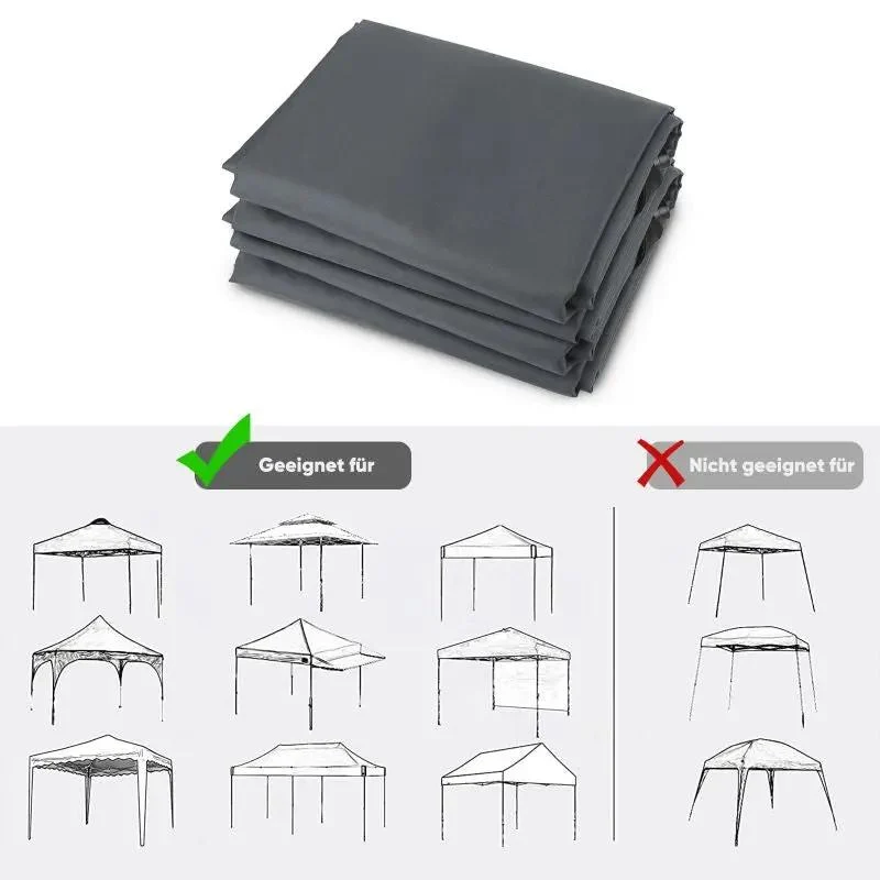 Sekey 3×3m Seitenwand für Pavillon, 2er Set, mit 2 Fenster