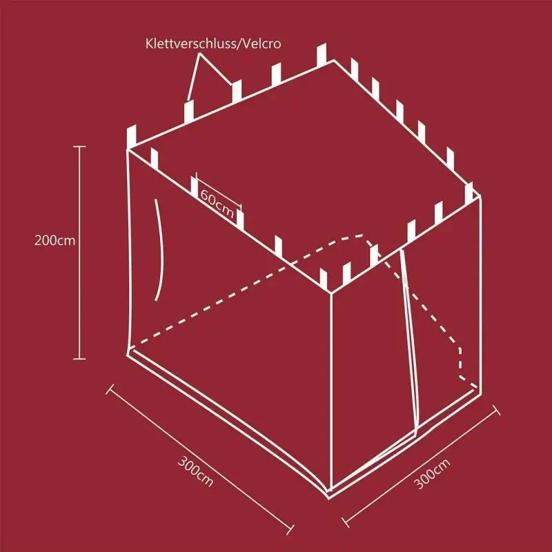 Sekey Moskitonetz für 300 x 300 cm Pavillon