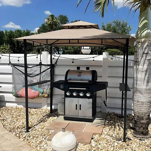 Sekey 245 x 150 x 250 cm Grillpavillon mit Ablage und Haken