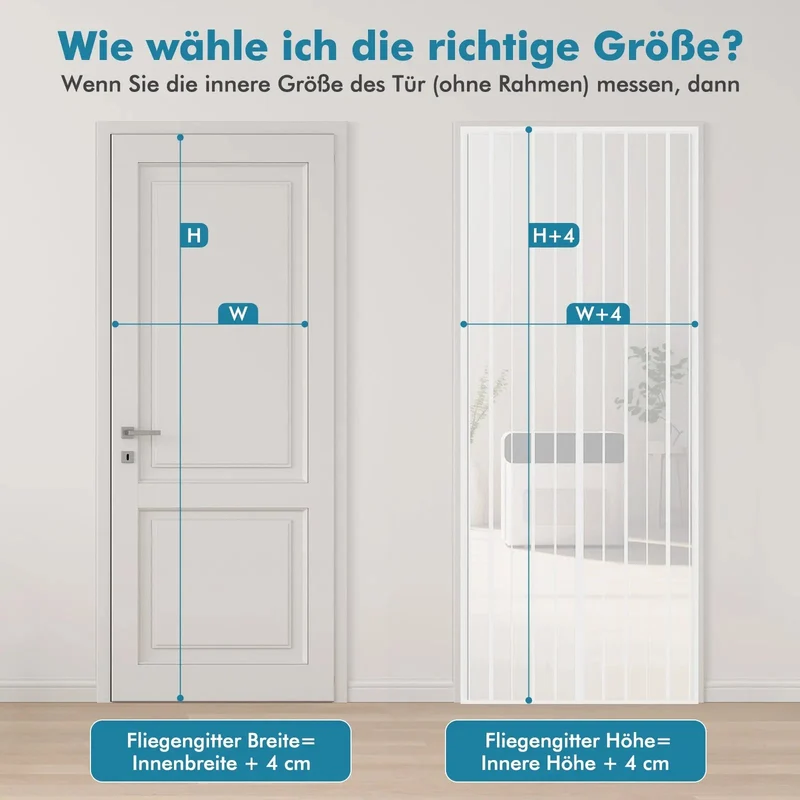 Sekey Magnet Fliegengitter Tür aus Polyester, mit Bändern, Weiß