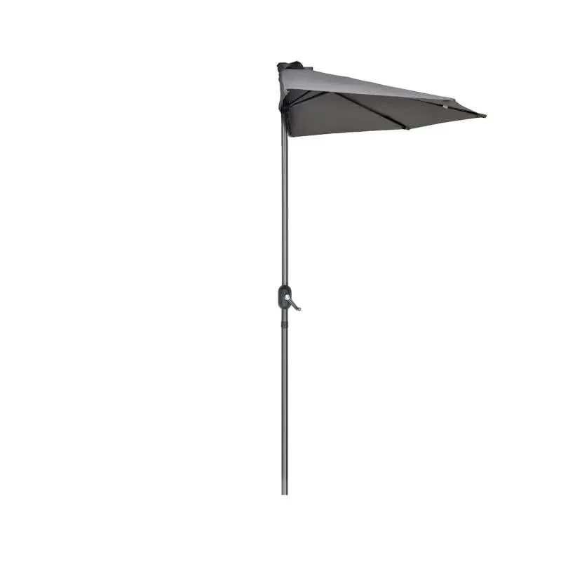 Sekey 270 cm Halbrund Sonnenschirm mit Kurbel, Sonnenschutz UV50+