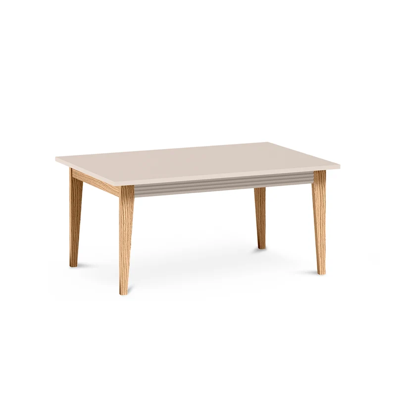 Couchtisch 90x40 mit dekorativer Zierleiste im Modern-Classic-Stil | Serena