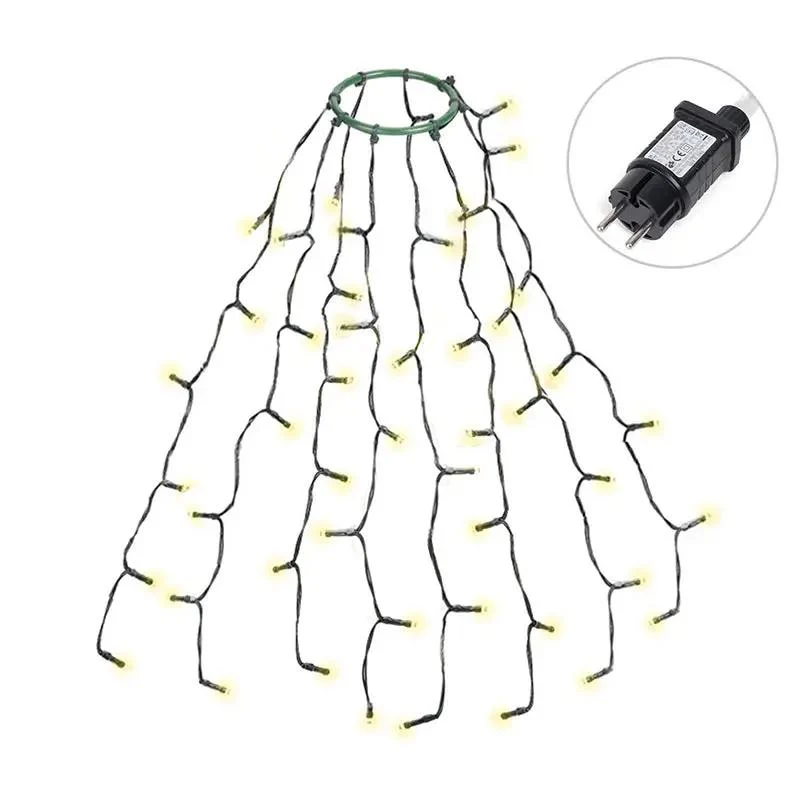 Salcar 0.6 m LED Lichterkette für Weihnachtsbaum, mit 8 Strängen, 48 LEDs