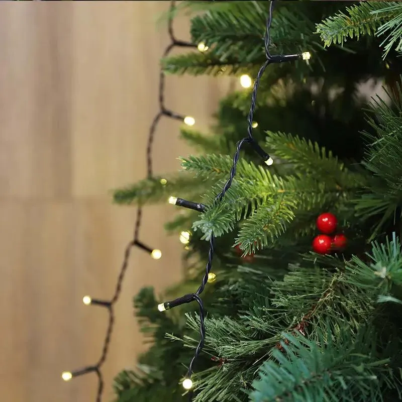 Salcar 1.5 m LED Lichterkette für Weihnachtsbaum, mit 8 Strängen, 200 LEDs