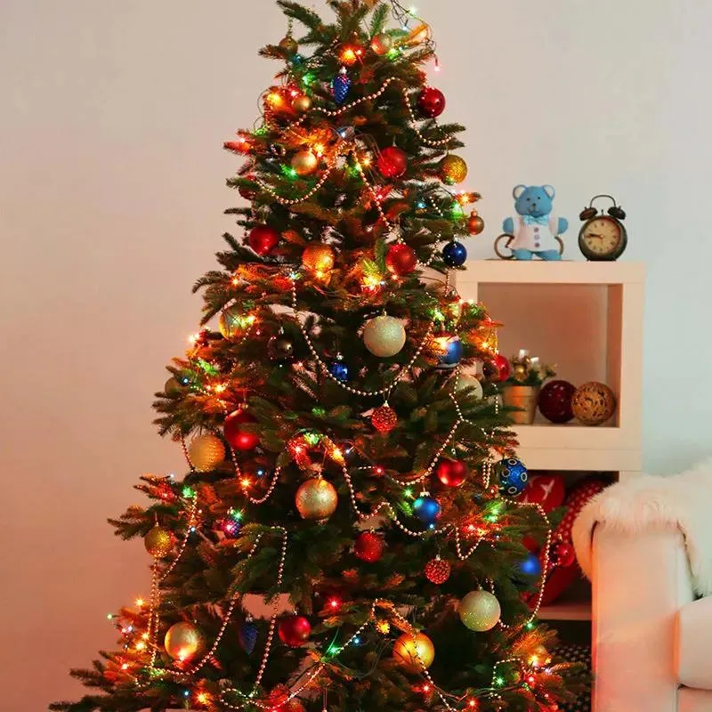 Salcar 1.5 m LED Lichterkette für Weihnachtsbaum, mit 8 Strängen, 200 LEDs