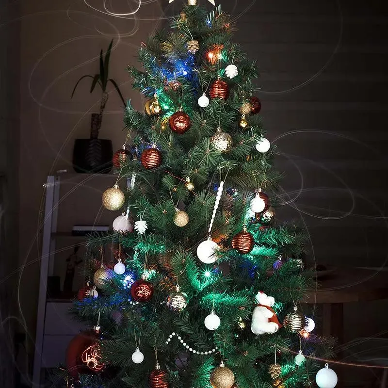 Salcar 1.5 m LED Lichterkette für Weihnachtsbaum, mit 8 Strängen, 200 LEDs