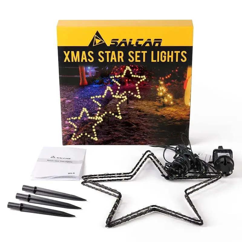 Salcar 3/6er Set LED Solar Gartenleuchte mit Stern