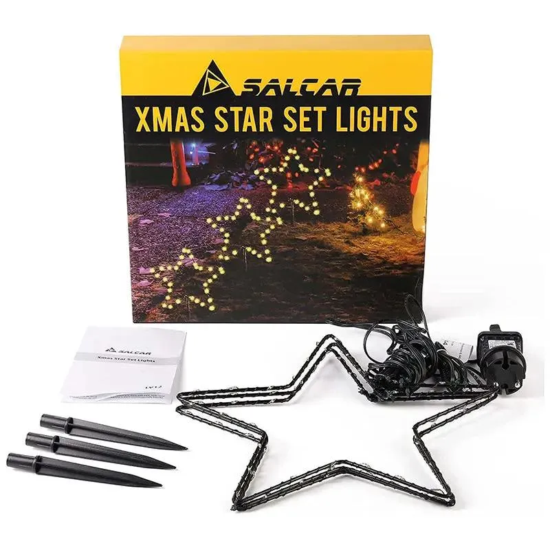 Salcar 3/6er Set LED Solar Gartenleuchte mit Stern