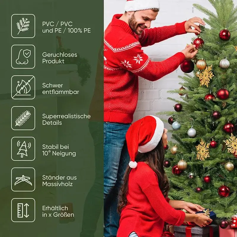 Salcar 120/150 cm Künstlicher Weihnachtsbaum, Fichte, mit 924/1372 PE-Zweige und 116/266 PVC-Zweige