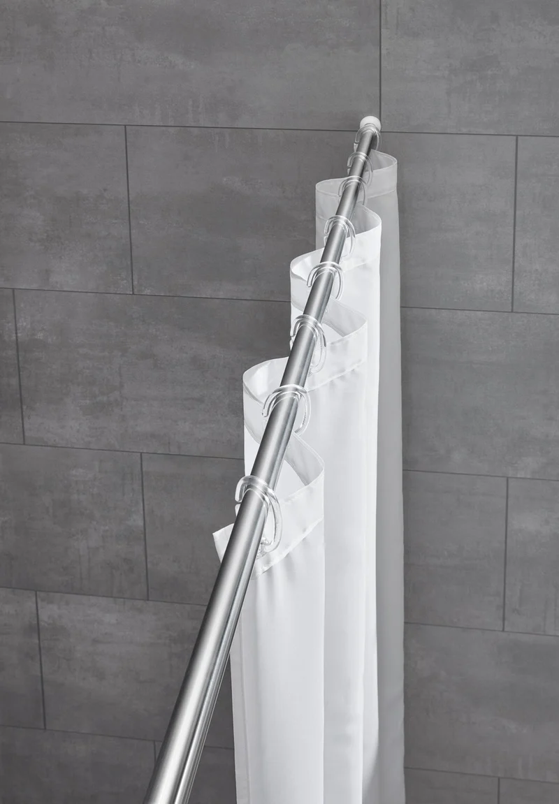 Duschvorhang-Federstange ⌀ 21 mm Chromfarben 125 - 220 cm Teleskopstange
